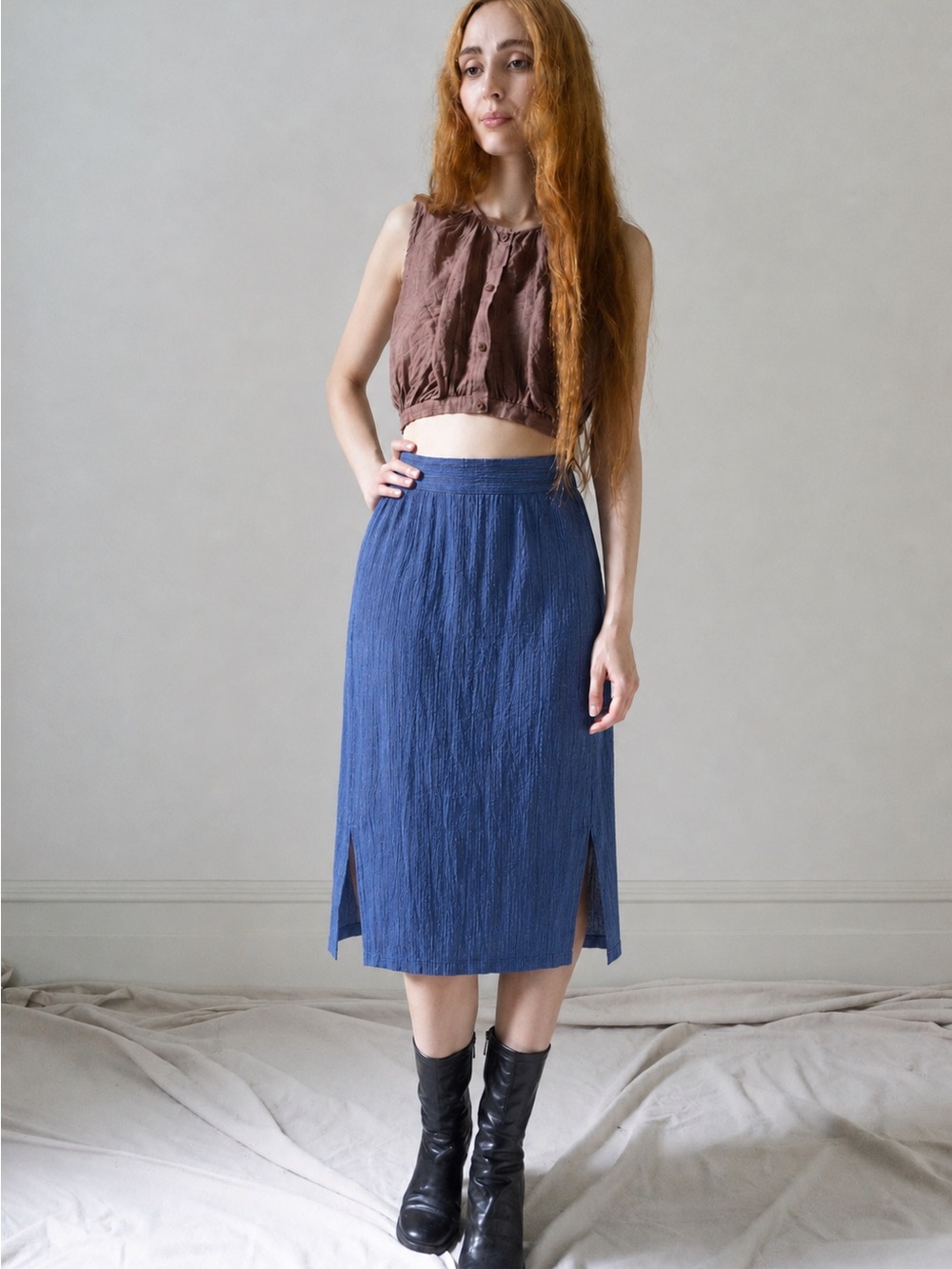 North of West Midi crinkle skirt XS